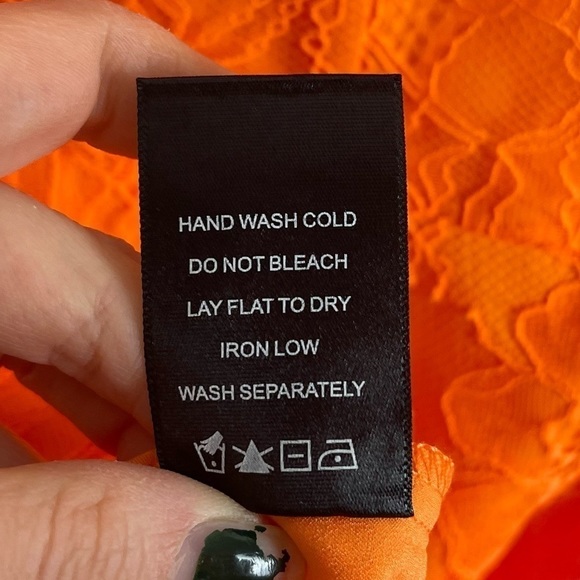 Michael Costello X Revolve Mini Dress Lace Orange - Picture 11 of 11